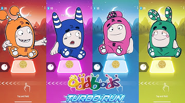 Oddbods Family : Slick Run vs Pogo Run vs Newt Run vs Zee Run | Oddbods Turbo Run #20