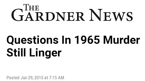 Murder of Patti Joyce Gardner Ma 1965