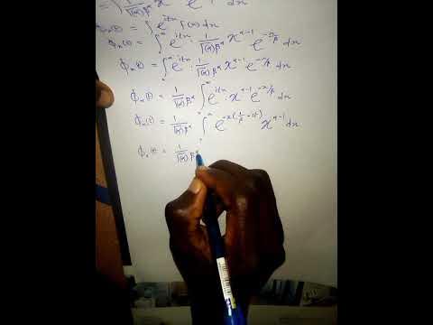 Characteristic function of gamma distribution - YouTube