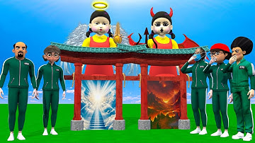 Scary Teacher 3D vs Squid Game Will Miss T’s Lies Send Her to Hell or Heaven 😈👼