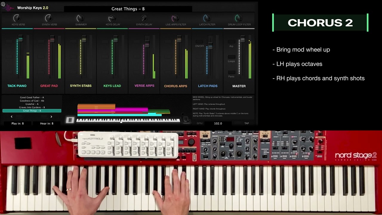 How to play Great Things by Phil Wickham on piano - MainStage Song-Specific Patch Cover