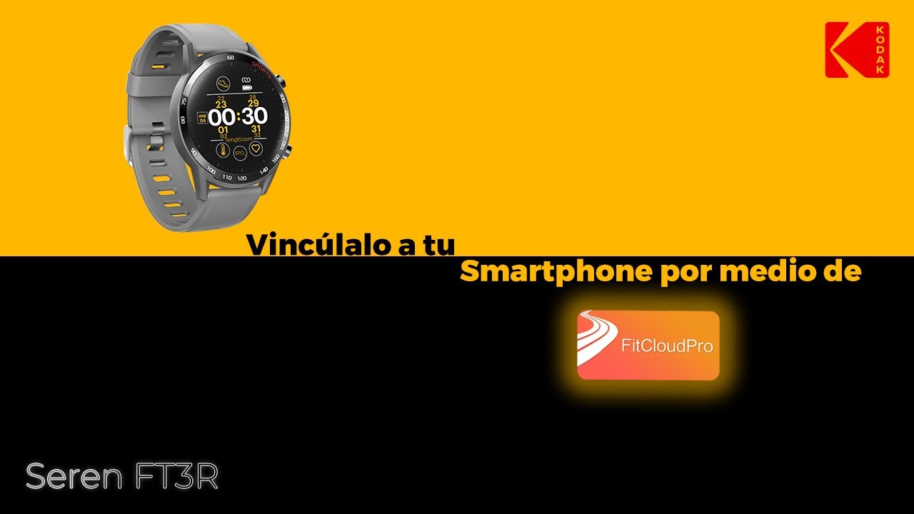 Smartwatch Kodak FT3R con Medidor de Temperatura y Extensible Gris/Rosa