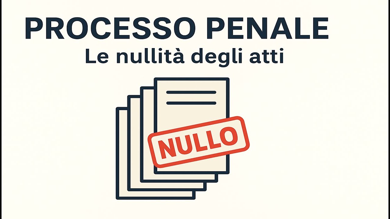 Processo penale - Le nullità degli atti | Riassunti procedura penale