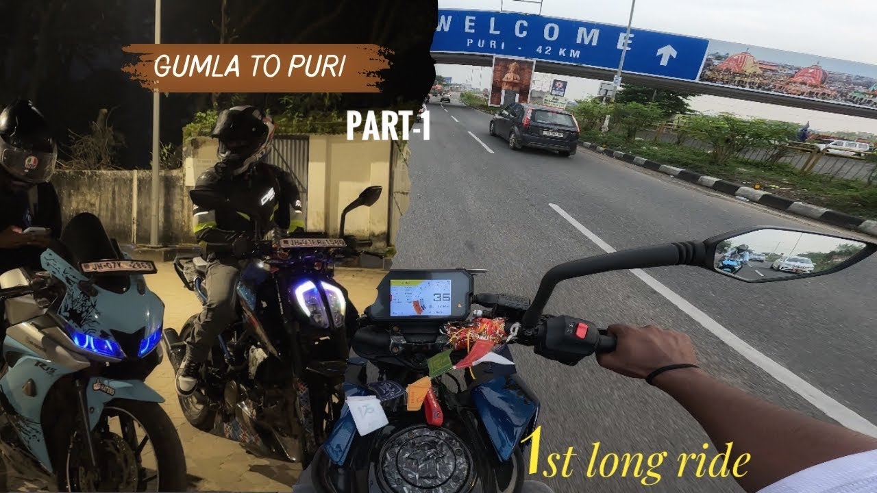 Gumla to Puri road trip (my first long ride)😌
