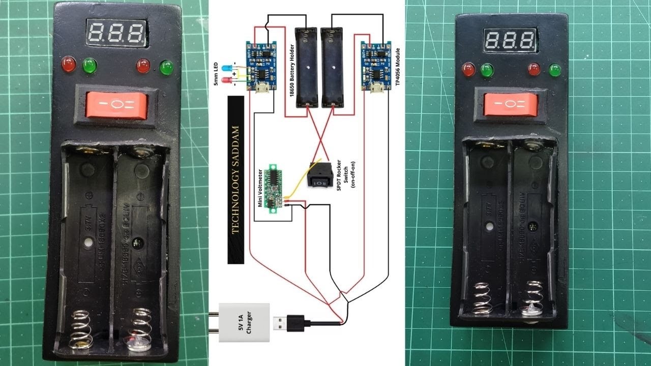 DIY 18650 Lithium ion Battery Charger How To Make Lithium ion Battery ...