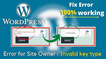 Fixed: Error for Site Owner : Invalid Key Type