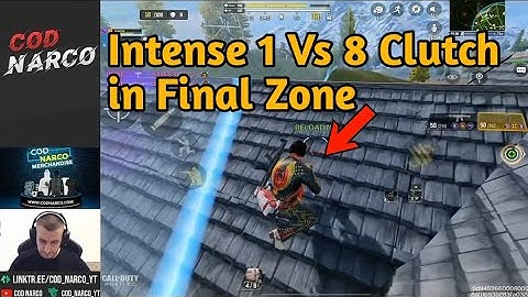 Intense 1Vs 8 Clutch in Final Zone by CoD Narco | CoD Narco did 1Vs 8 in Final Zone Then This Happen