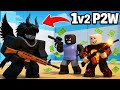 1 Sniper VS 2 P2W Players.. in Roblox Rivals Ranked