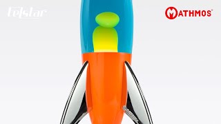 Mathmos Telstar Orange Rocket Lava Lamp