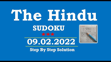How to Solve 3 Star Hindu  Sudoku Feb 9, 2022 -  Step By Step Solution