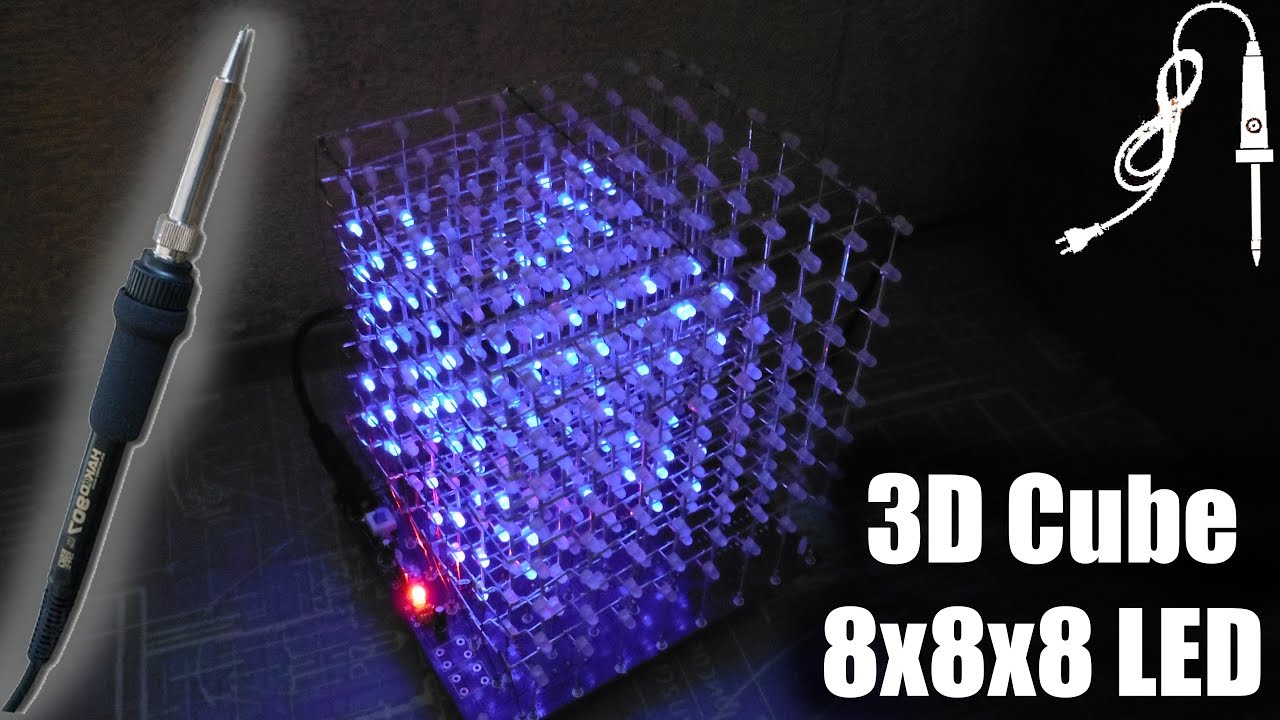 3D Чудо куб 8x8x8 LED / Мега DIY набор!