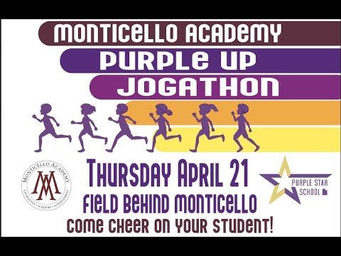 Monticello Academy West Point Jogathon kick off video