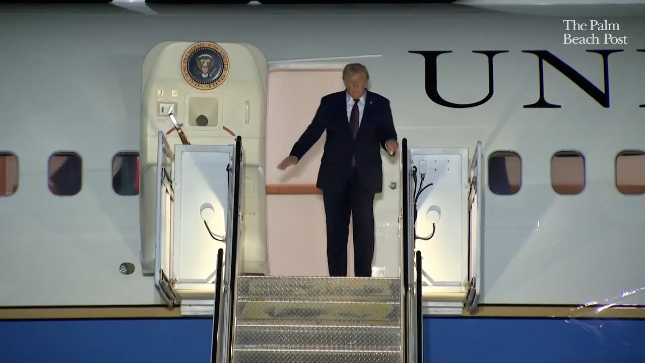 After North Carolina speech, Donald Trump arrives in Florida amid redacted Epstein files release