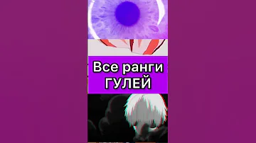 Все ранги гулей #токийскийгуль #аниме #канеки