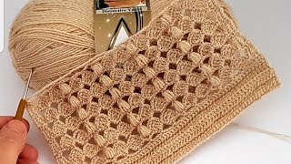 Wow💯🤗 You won't believe this model is! 2 row! crochet simple and beautiful  leaf pattern