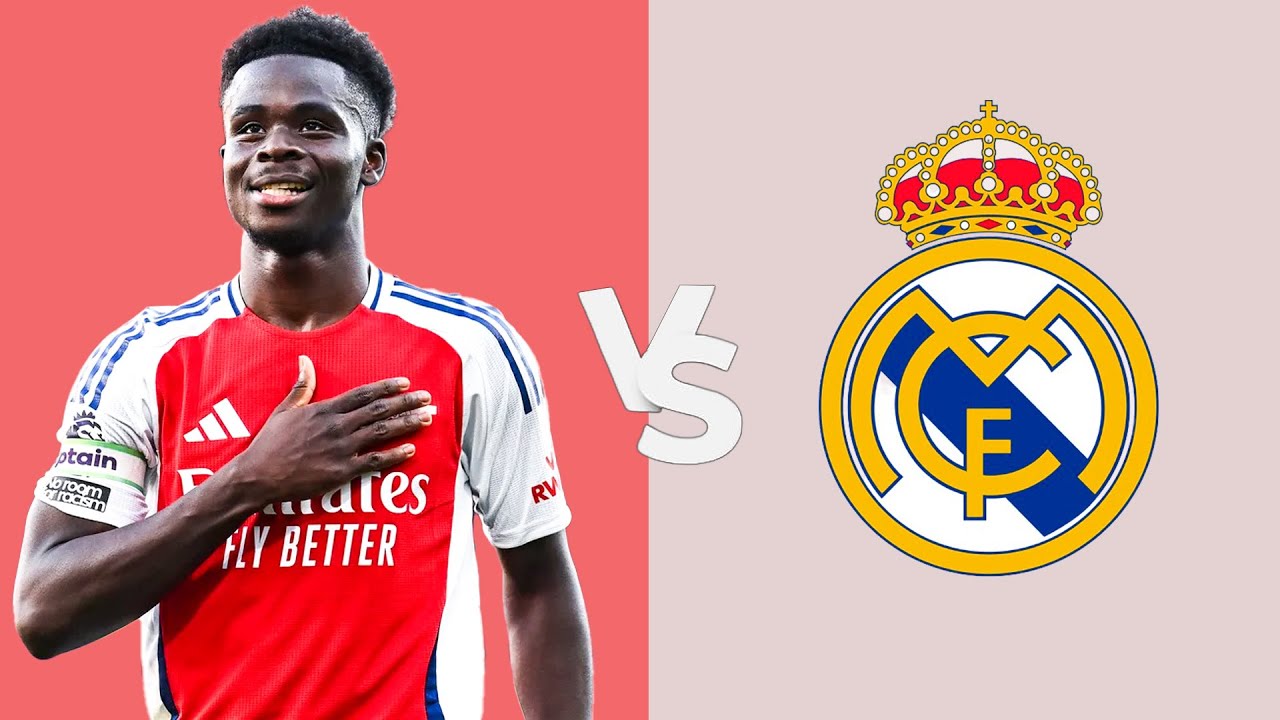 Bukayo Saka vs vs Real Madrid | All dribblings and passes! | UCL Quarter-Finals 8/4/2025
