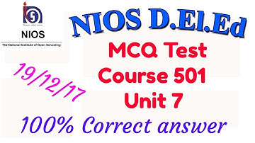 382. With 100% RIGHT ANSWERS, MCQ Test, Course 501 Unit 7