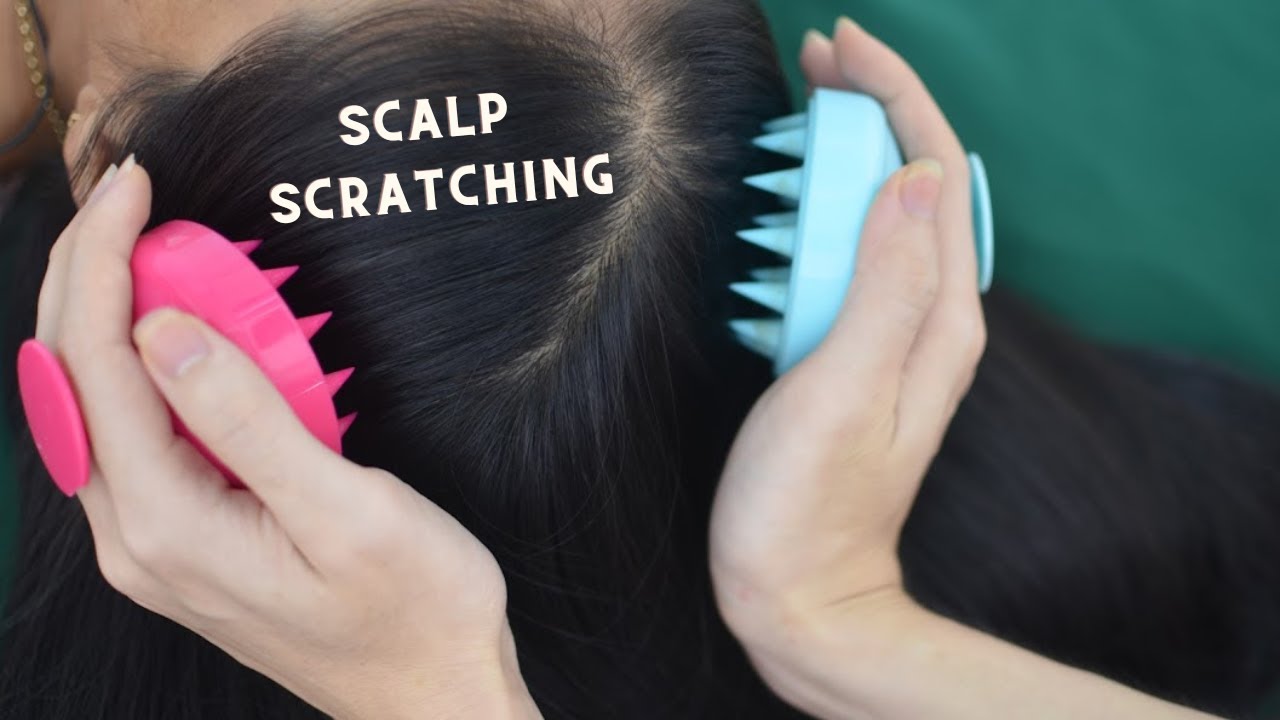 ASMR Head Massage Using Shampoo Brush, Head Spa, Head Treatment For