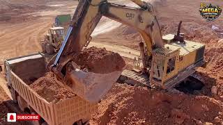 Legendary Cat 245B Excavator Loading MAN & Mercedes Trucks in 3 Passes | Old School Power!