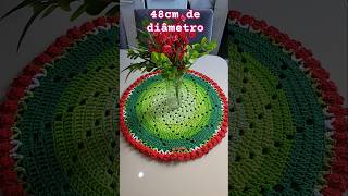Centro de mesa moinho Tulipas #crochet #shortsviral #empreendernoartesanato #croche