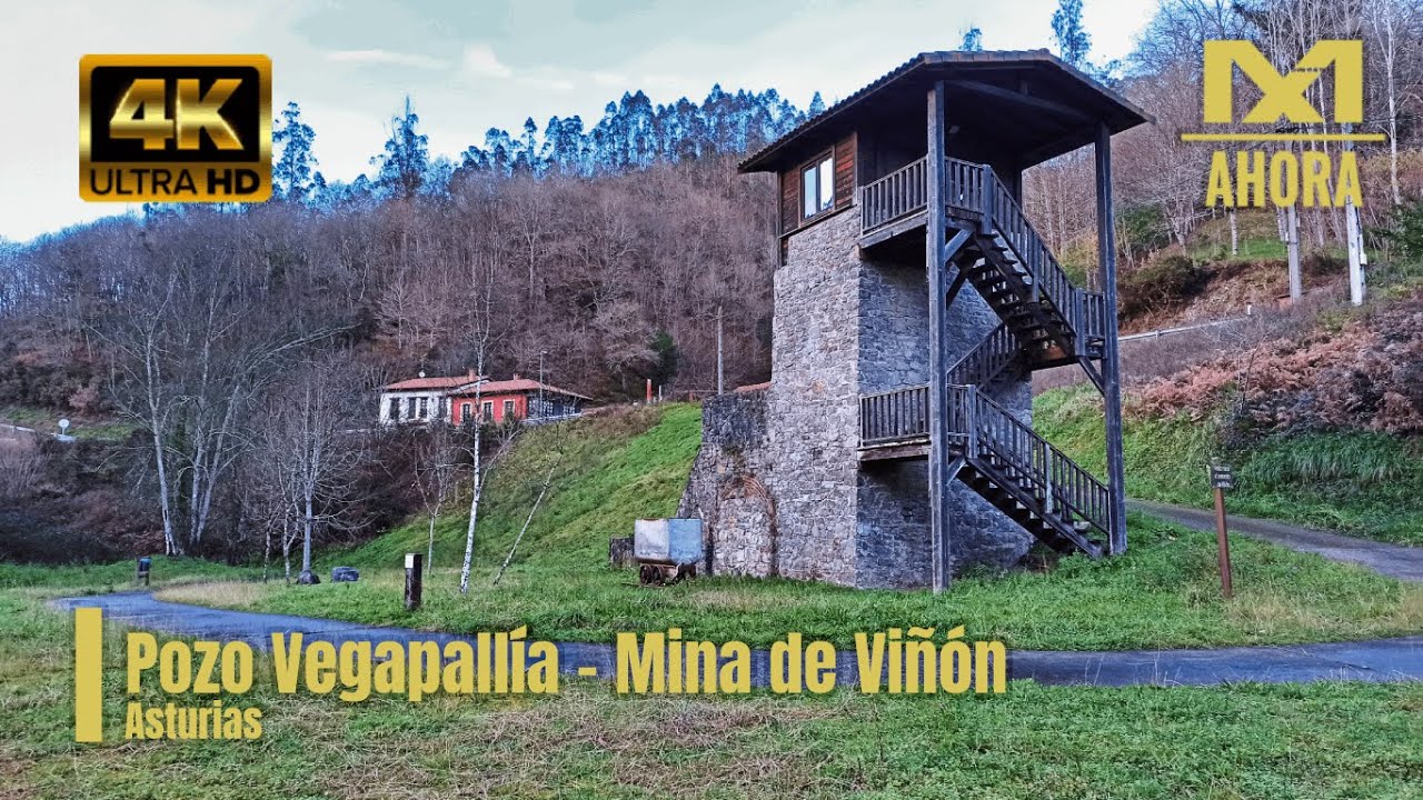 POZO VEGAPALLÍA - MINA DE VIÑÓN (CABRANES - ASTURIAS) A VISTA DE DRON [4K]