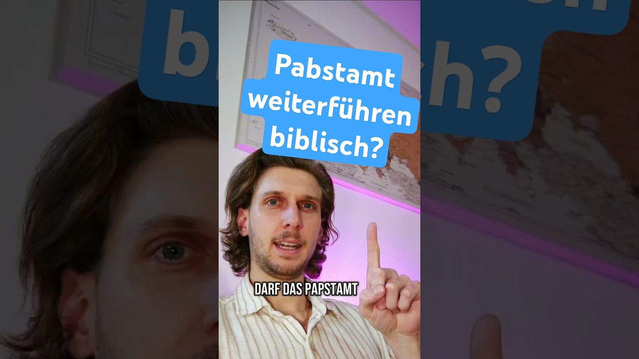 Das Papstamt ist biblisch und kann weitergeführt werden. Petrus ist der Fels. 