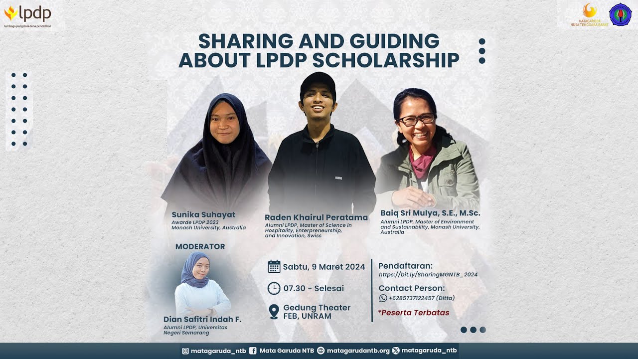 SHARING AND GUIDING ABOUT LPDP SCHOLARSHIP - YouTube