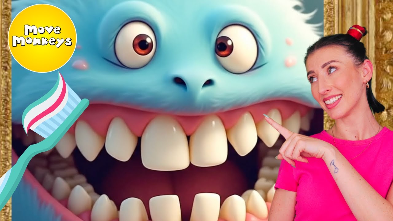 Brusha Brusha Song & Dance for kids | Let's make brush teeth fun | Move Monkeys
