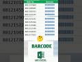 How to create Barcode in Excel || Barcode Generation in Excel easy #exceltips #exceltricks