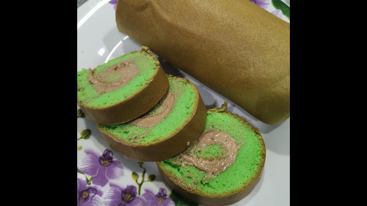 Fluffy & Soft Pandan Swiss Roll /Kek Gulung Pandan Gebu 