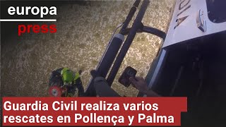 Guardia Civil realiza varios rescates en Pollença y Palma