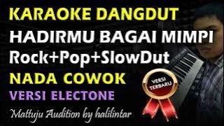 Karaoke Dangdut Hadirmu Bagai Mimpi Nada Cowok || Versi Rock Dut Slow