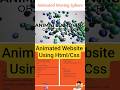 Animated Spheres Website Tutorial Using HTML CSS JS #viralshorts  #viral  #techshorts