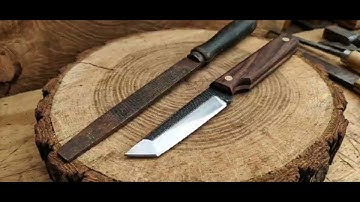 Turning an Old Rusty FILE into a Razor Sharp KNIFE | No Power Tools!