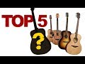 Top 5 guitares acoustiques en bas de 500