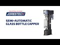 Semi automatic capper for ropp metal caps on glass bottles by jorestech