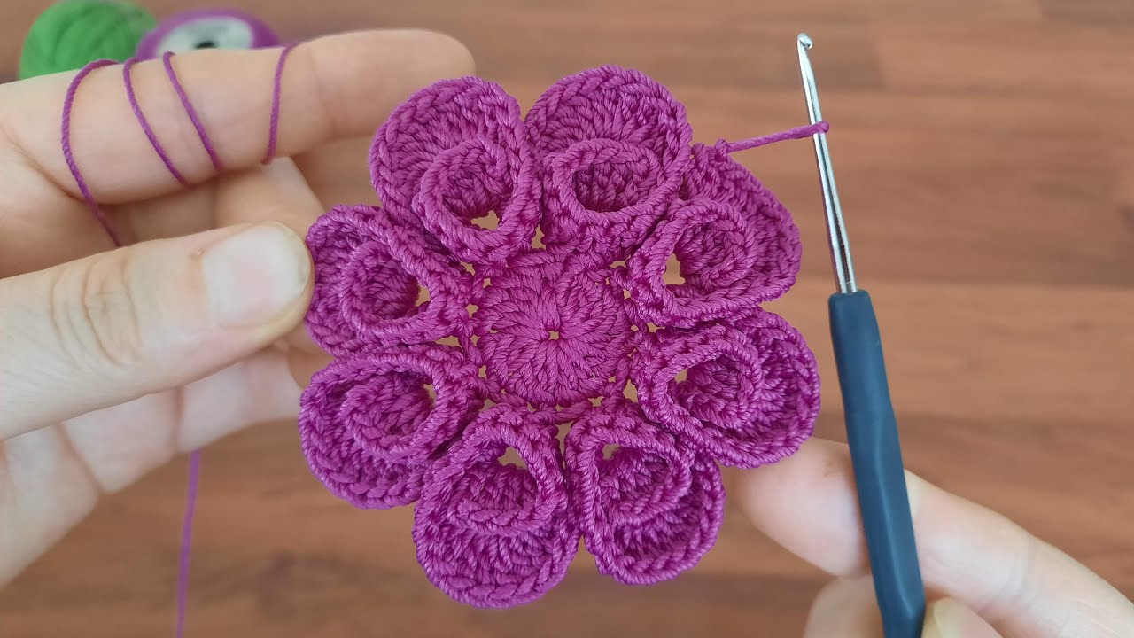 Watch Perfection How to Make a Crochet Flower Motif in step-by