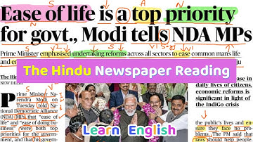 The Hindu Newspaper Analysis Today | How to Read English Newspaper | Master English Reading