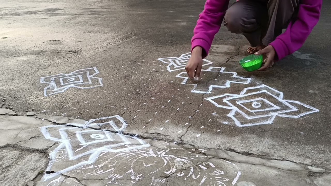 Day with Rangoli ☘️💗😘