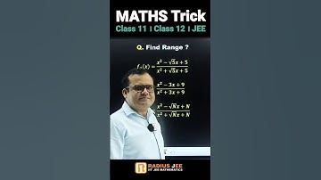 How to Find Range of Rational Function? । Class 12  JEE Maths। S-129 #maths #jee #shorts
