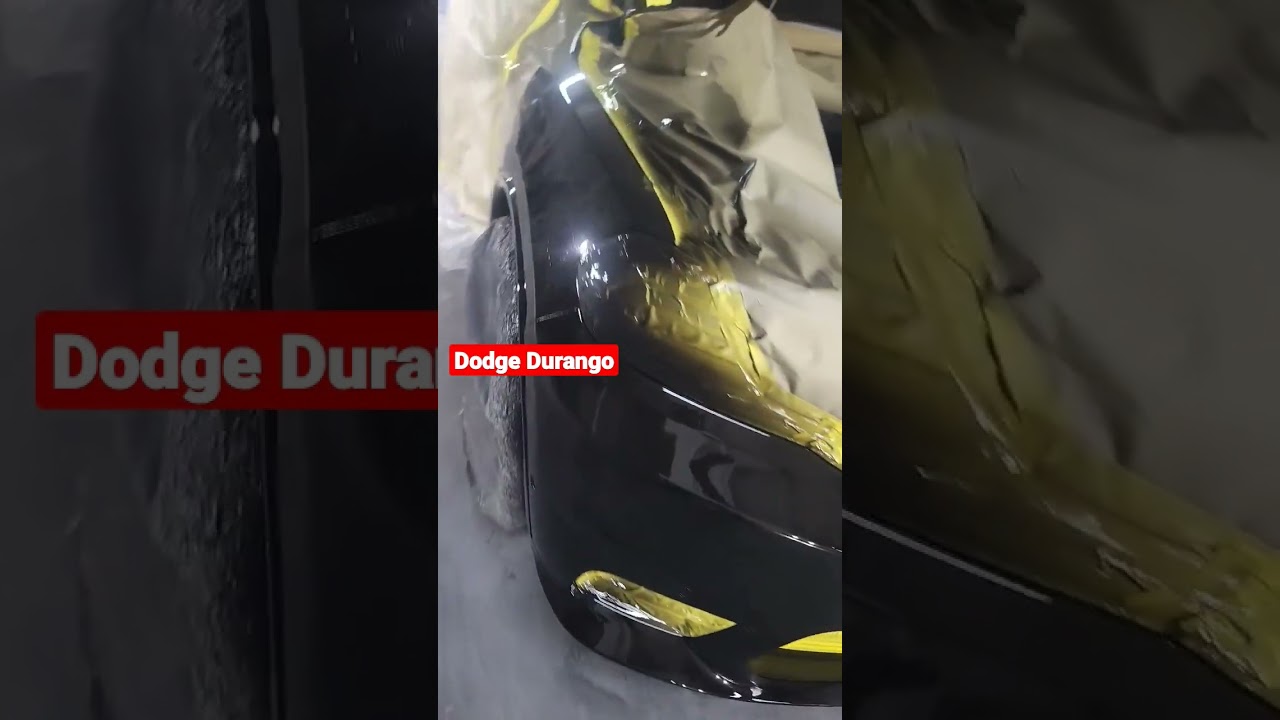 Spot painting a metallic black dodge durango💪🏾