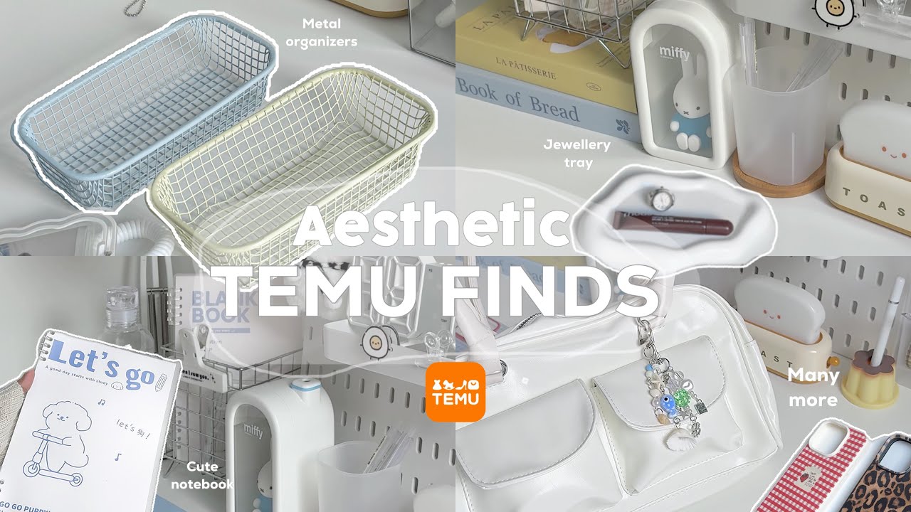 Aesthetic ~TEMU ~haul ˚.🎀⋆cute stationeries, phone cases, cute books, bag and phone charms,Y2k clips