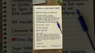 ​🇹🇷 Almanca A1 Sınavı Mektup Örneği: Üyelik İptali #almanca1  #deutschlernen #deutsch #a1prüfung