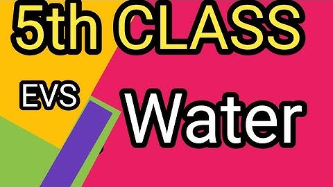 #5thstandard #EVS #chapter 7 #Water #learn with me channel
