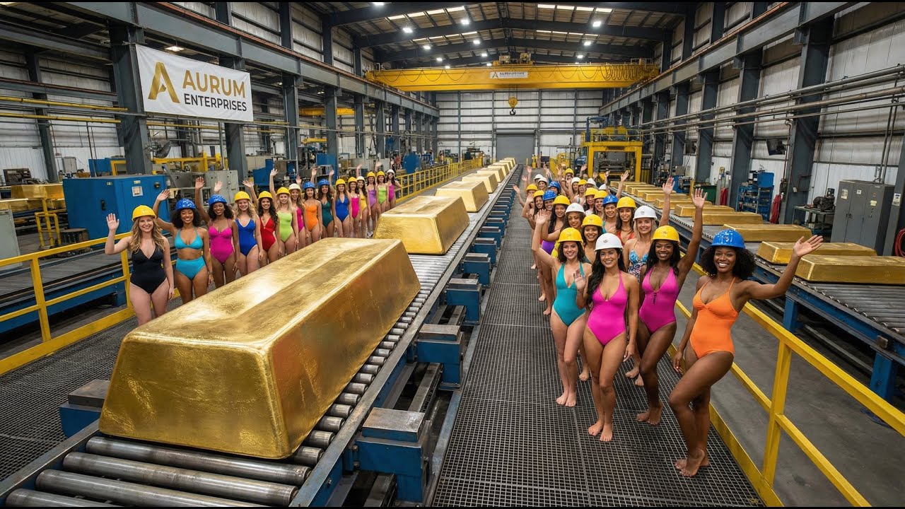 Inside a Modern Gold Refinery: From Raw Bullion to Perfect Rectangular Bars (Full Process)