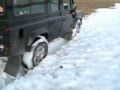Land Rover Defender 110 on snow