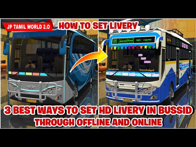 🤩 3 WAYS TO SET HD LIVERY IN OFFLINE AND ONLINE FOR BUS SIMULATOR INDONESIA class=