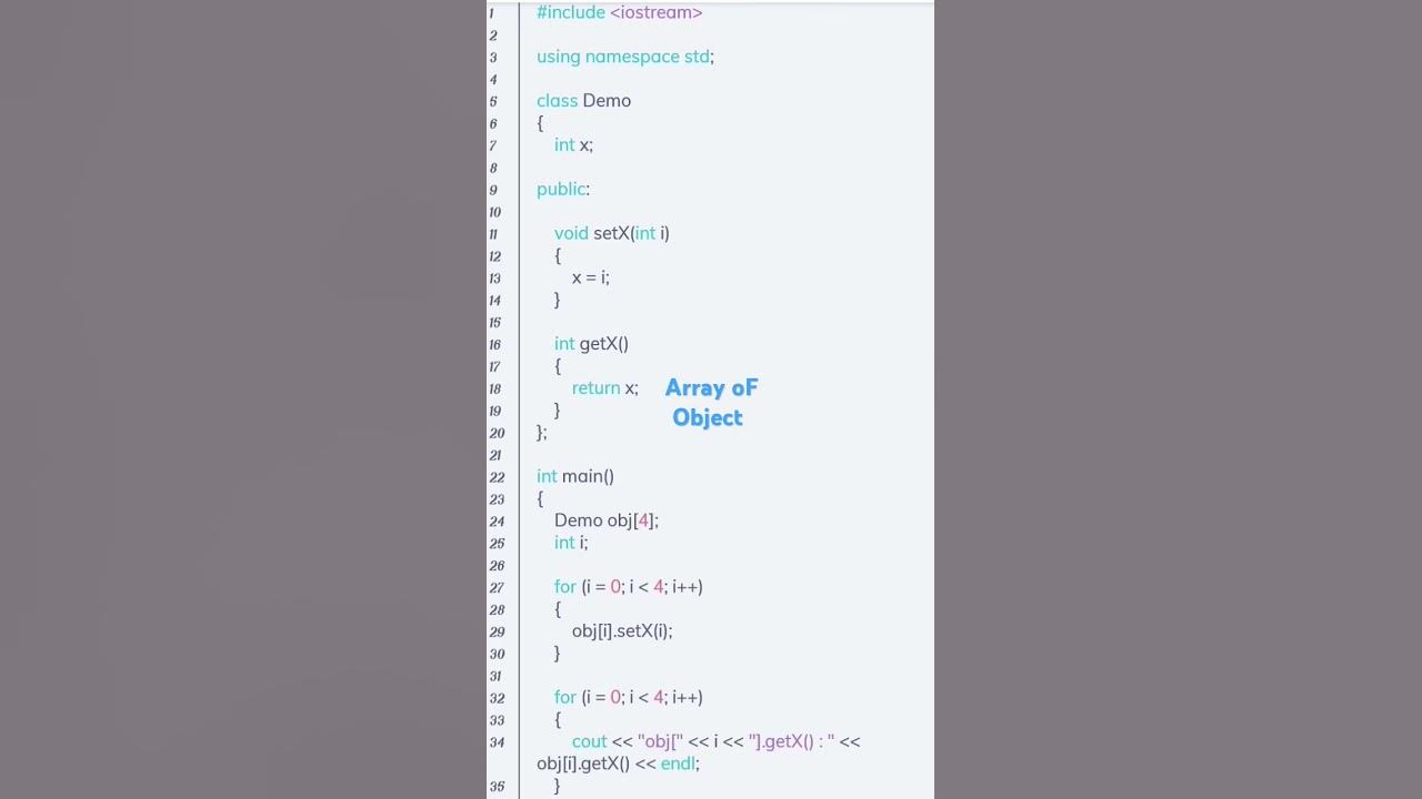 Array of an object #c++programming - YouTube