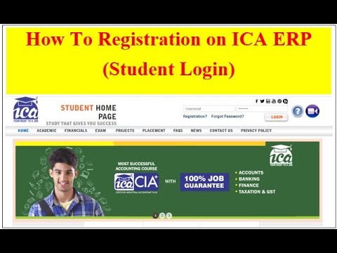 Registration on Student Portal ICA