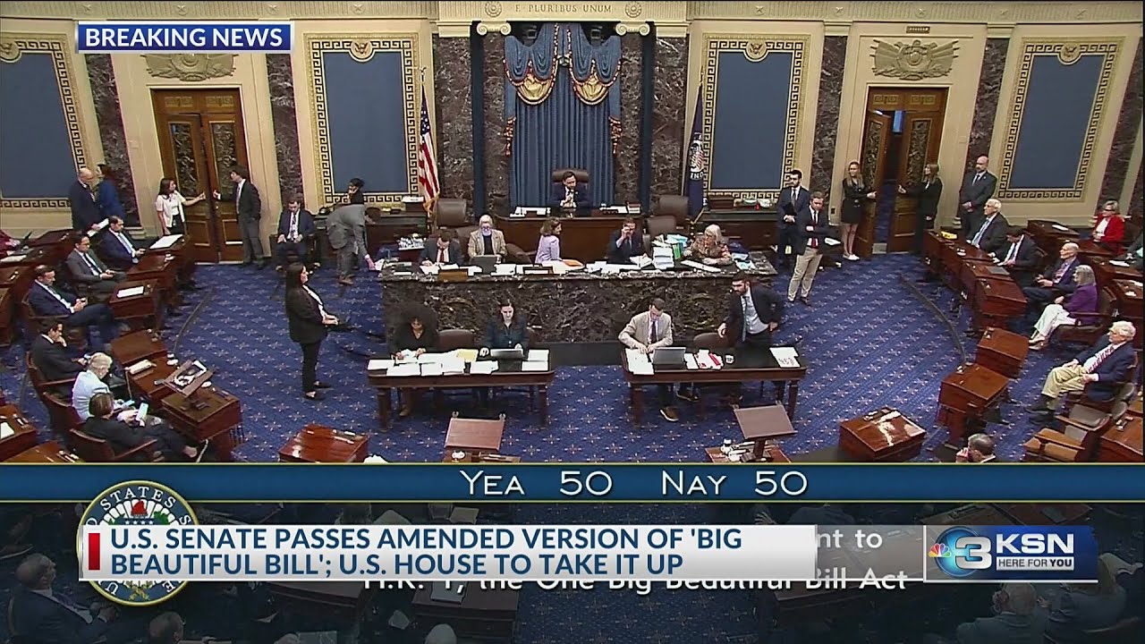 U.S. Senate passes amended version of Trump's 'One Big Beautiful Bill ...